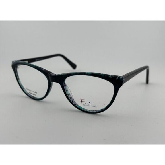 Fusion - 50-17-135 F563 Black & Blue Acetate Glasses Frames - Picture 1 of 7